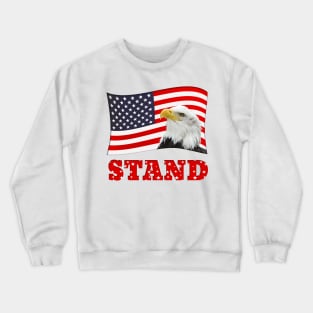 STAND US Flag and Eagle Crewneck Sweatshirt